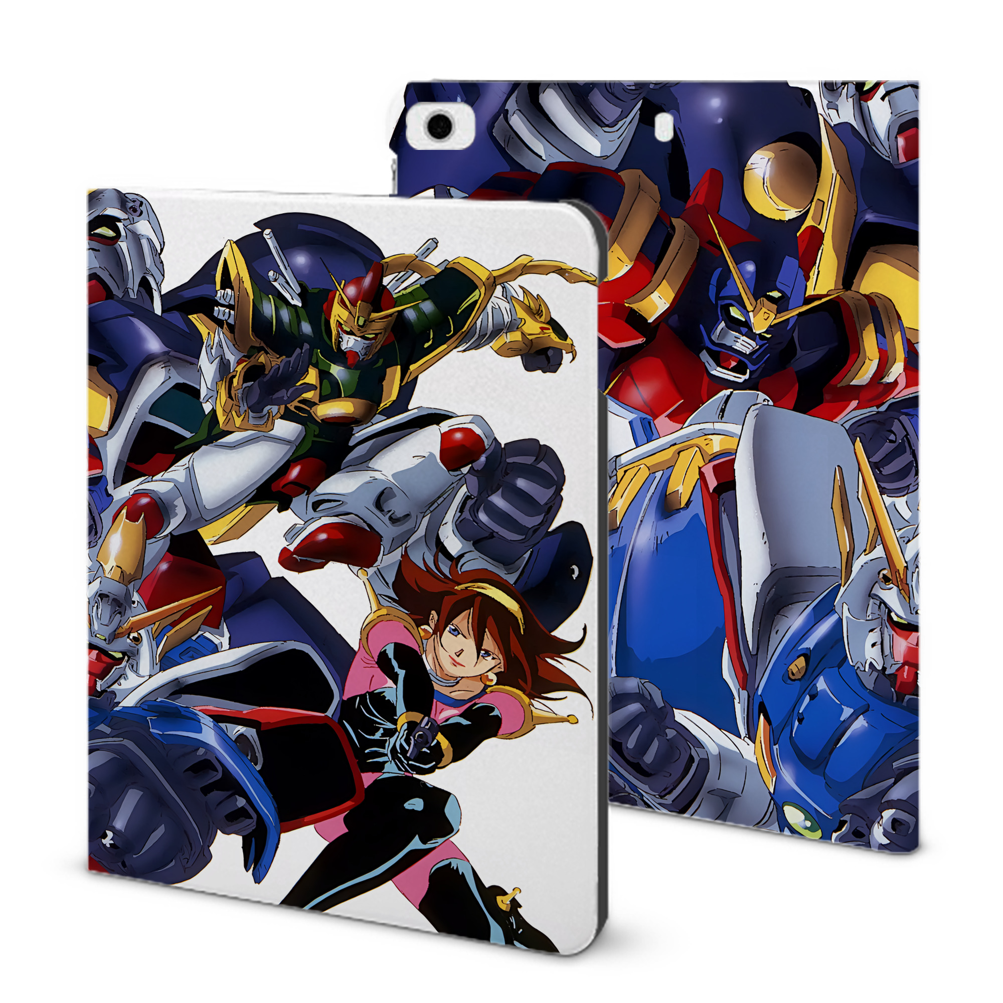 （画像用） 機動戦士ガンダム Mobile Suit Gundam IPad ケース ブック型 PUレザー TPU 耐衝撃 軽量 薄型 ペン収納なし 全面保護 IPad 各モデル対応